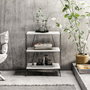 Hanah Home Mesa Lateral Moderna Blanca 46x76x30 cm